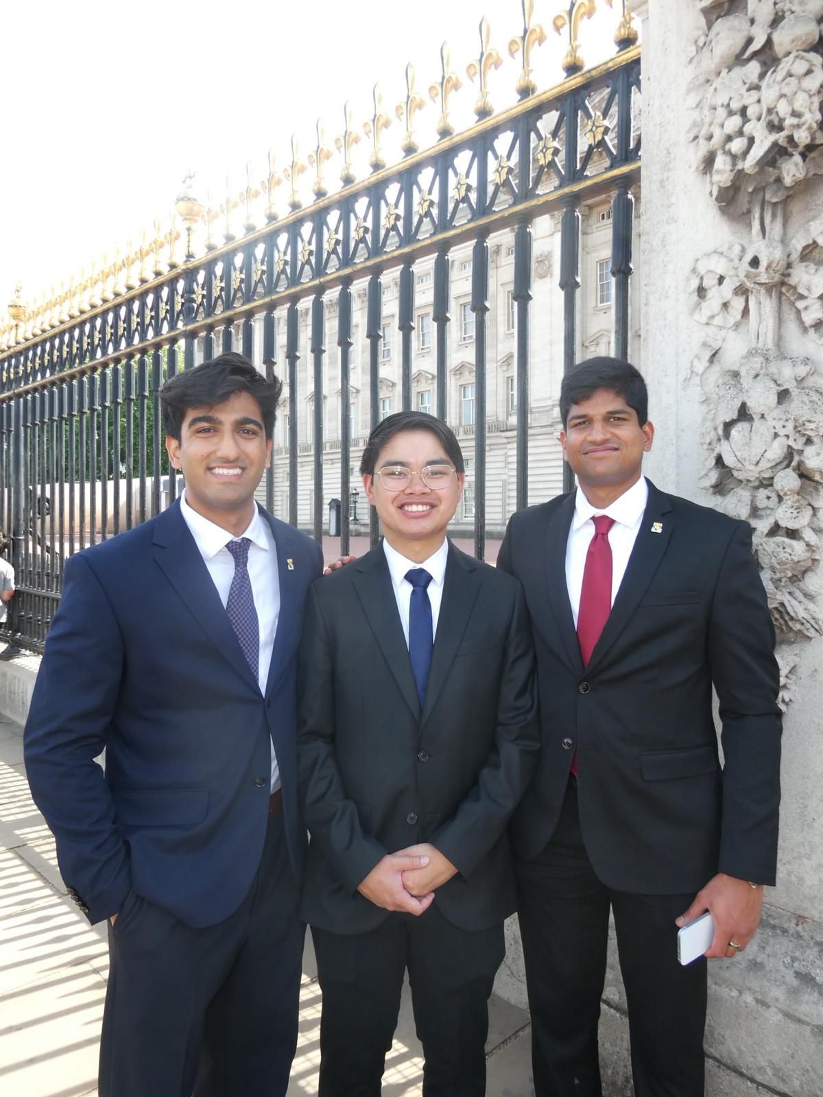 Entente Cordiale Day finalists presenting at Buckingham Palace