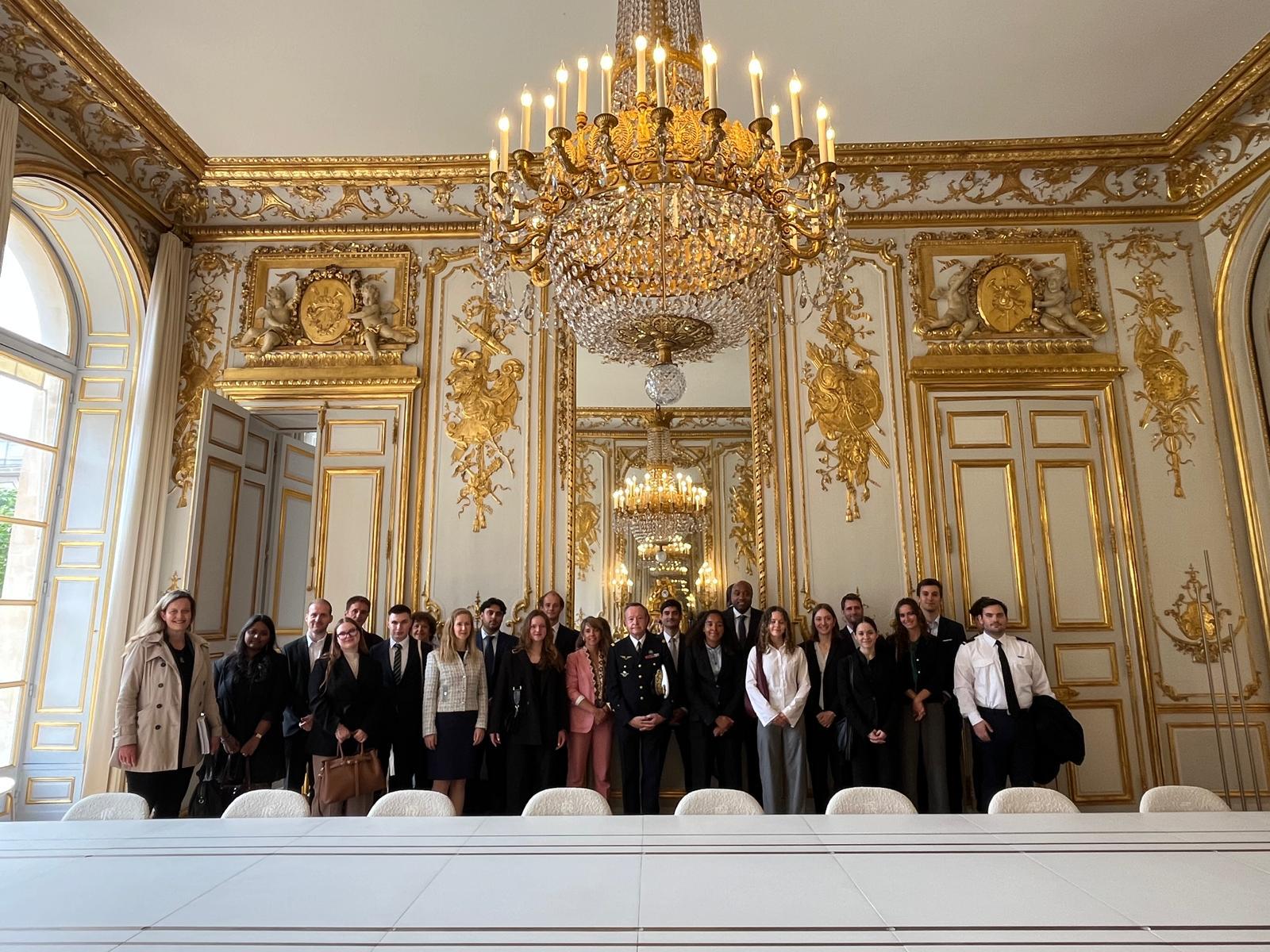 Frédéric Rose with Entente Cordiale Day finalists at the Élysée Palace
